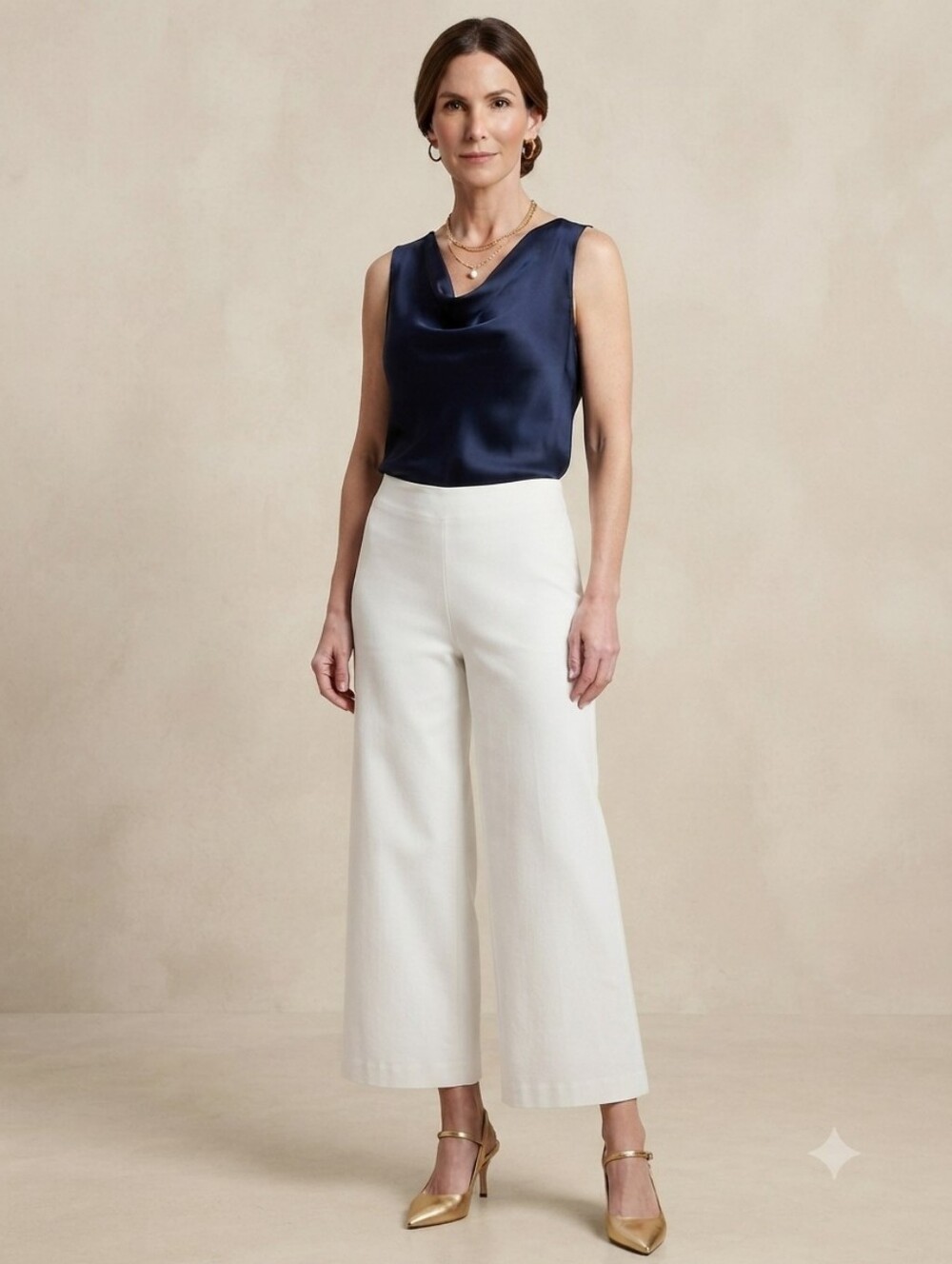 J. Mclaughlin White Trousers w/flare leg